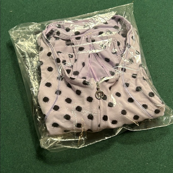 Lululemon 10 Womens Velo Vixen Sleeveless Jersey High Noon Dot Lilac / Black Top - Picture 16 of 16